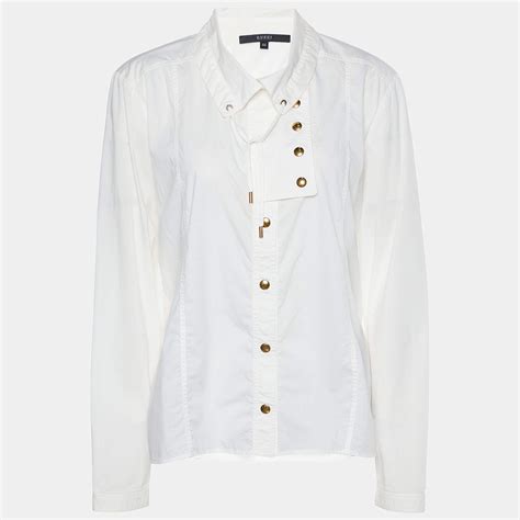 white gucci long sleeve|Gucci long sleeve button up.